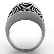 Load image into Gallery viewer, TK1448 - High polished (no plating) Stainless Steel Ring with Epoxy  in Jet