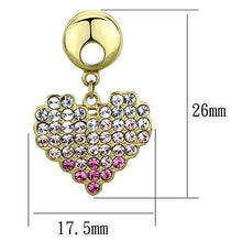 Load image into Gallery viewer, TK1456 - IP Gold(Ion Plating) Stainless Steel Earrings with Top Grade Crystal  in Multi Color