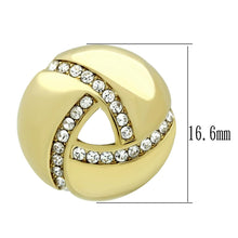 Load image into Gallery viewer, TK1499 - IP Gold(Ion Plating) Stainless Steel Earrings with Top Grade Crystal  in Clear