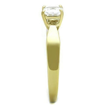 Load image into Gallery viewer, TK1511 - IP Gold(Ion Plating) Stainless Steel Ring with AAA Grade CZ  in Clear