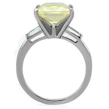 Load image into Gallery viewer, TK1514 - High polished (no plating) Stainless Steel Ring with AAA Grade CZ  in Citrine Yellow