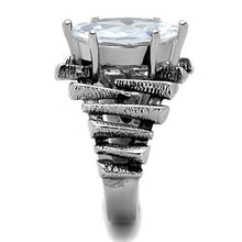 Load image into Gallery viewer, TK1516 - High polished (no plating) Stainless Steel Ring with AAA Grade CZ  in Clear