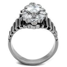 Load image into Gallery viewer, TK1517 - High polished (no plating) Stainless Steel Ring with AAA Grade CZ  in Clear