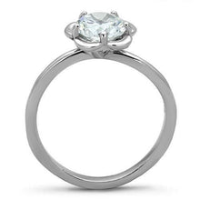 Load image into Gallery viewer, TK1540 - High polished (no plating) Stainless Steel Ring with AAA Grade CZ  in Clear