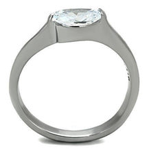 Load image into Gallery viewer, TK1542 - High polished (no plating) Stainless Steel Ring with AAA Grade CZ  in Clear