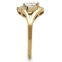 Load image into Gallery viewer, TK1590 - IP Rose Gold(Ion Plating) Stainless Steel Ring with AAA Grade CZ  in Clear