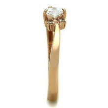 Load image into Gallery viewer, TK1591 - IP Rose Gold(Ion Plating) Stainless Steel Ring with AAA Grade CZ  in Clear