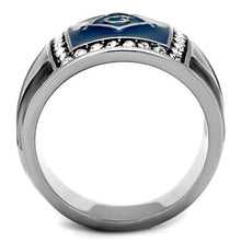 Load image into Gallery viewer, TK1612 - High polished (no plating) Stainless Steel Ring with Top Grade Crystal  in Clear