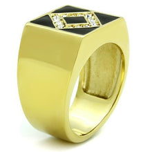 Load image into Gallery viewer, TK1613 - IP Gold(Ion Plating) Stainless Steel Ring with Top Grade Crystal  in Clear