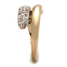 Load image into Gallery viewer, TK1634 - IP Rose Gold(Ion Plating) Stainless Steel Ring with AAA Grade CZ  in Clear