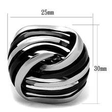 Load image into Gallery viewer, TK1660 - Two-Tone IP Black Stainless Steel Ring with No Stone