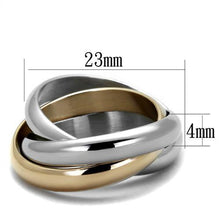 Load image into Gallery viewer, TK1670 - Two-Tone IP Rose Gold Stainless Steel Ring with No Stone