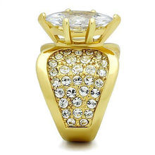 Load image into Gallery viewer, TK1672 - IP Gold(Ion Plating) Stainless Steel Ring with AAA Grade CZ  in Clear