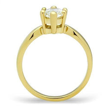 Load image into Gallery viewer, TK1673 - IP Gold(Ion Plating) Stainless Steel Ring with AAA Grade CZ  in Clear