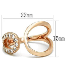 Load image into Gallery viewer, TK1694 - IP Rose Gold(Ion Plating) Stainless Steel Ring with AAA Grade CZ  in Clear