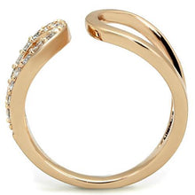 Load image into Gallery viewer, TK1694 - IP Rose Gold(Ion Plating) Stainless Steel Ring with AAA Grade CZ  in Clear