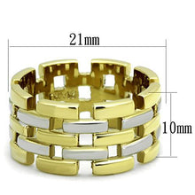 Load image into Gallery viewer, TK1705 - Two-Tone IP Gold (Ion Plating) Stainless Steel Ring with No Stone