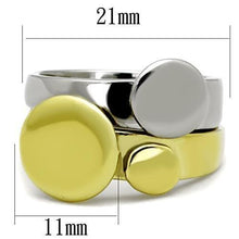 Load image into Gallery viewer, TK1706 - Two-Tone IP Gold (Ion Plating) Stainless Steel Ring with No Stone