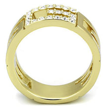 Load image into Gallery viewer, TK1712 - IP Gold(Ion Plating) Stainless Steel Ring with Top Grade Crystal  in Clear