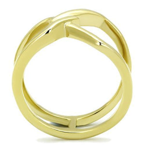 TK1717 - IP Gold(Ion Plating) Stainless Steel Ring with No Stone