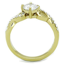 Load image into Gallery viewer, TK1722 - IP Gold(Ion Plating) Stainless Steel Ring with AAA Grade CZ  in Clear