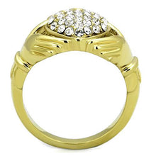 Load image into Gallery viewer, TK1724 - IP Gold(Ion Plating) Stainless Steel Ring with Top Grade Crystal  in Clear