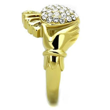 Load image into Gallery viewer, TK1724 - IP Gold(Ion Plating) Stainless Steel Ring with Top Grade Crystal  in Clear