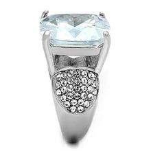 Load image into Gallery viewer, TK1748 - High polished (no plating) Stainless Steel Ring with AAA Grade CZ  in Clear