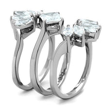 Load image into Gallery viewer, TK1756 - High polished (no plating) Stainless Steel Ring with AAA Grade CZ  in Clear