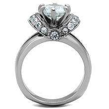 Load image into Gallery viewer, TK1757 - High polished (no plating) Stainless Steel Ring with AAA Grade CZ  in Clear