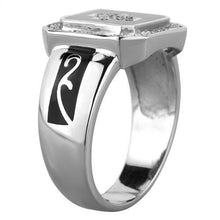 Load image into Gallery viewer, TK1766 - High polished (no plating) Stainless Steel Ring with AAA Grade CZ  in Clear