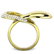 Load image into Gallery viewer, TK1782 - IP Gold(Ion Plating) Stainless Steel Ring with Top Grade Crystal  in Clear