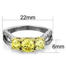 Load image into Gallery viewer, TK1795 - Two-Tone IP Gold (Ion Plating) Stainless Steel Ring with AAA Grade CZ  in Topaz