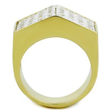 Load image into Gallery viewer, TK1808 - IP Gold(Ion Plating) Stainless Steel Ring with AAA Grade CZ  in Clear