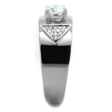 Load image into Gallery viewer, TK1817 High polished (no plating) Stainless Steel Ring with AAA Grade CZ in Clear