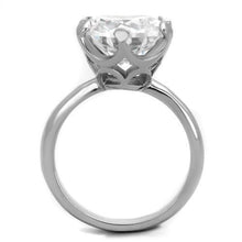 Load image into Gallery viewer, TK1823 - High polished (no plating) Stainless Steel Ring with AAA Grade CZ  in Clear