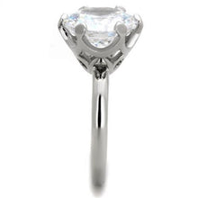 Load image into Gallery viewer, TK1823 - High polished (no plating) Stainless Steel Ring with AAA Grade CZ  in Clear