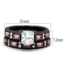 Load image into Gallery viewer, TK1829DC - IP Dark Brown (IP coffee) Stainless Steel Ring with AAA Grade CZ  in Clear