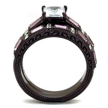 Load image into Gallery viewer, TK1829DC - IP Dark Brown (IP coffee) Stainless Steel Ring with AAA Grade CZ  in Clear