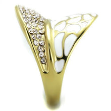 Load image into Gallery viewer, TK1851 - IP Gold(Ion Plating) Stainless Steel Ring with Top Grade Crystal  in Clear