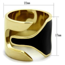 Load image into Gallery viewer, TK1860 - IP Gold(Ion Plating) Stainless Steel Ring with Epoxy  in Jet