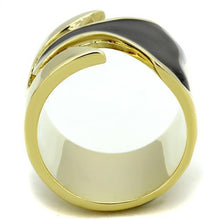 Load image into Gallery viewer, TK1860 - IP Gold(Ion Plating) Stainless Steel Ring with Epoxy  in Jet