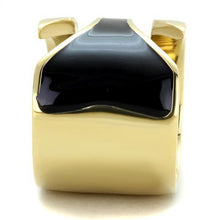 Load image into Gallery viewer, TK1860 - IP Gold(Ion Plating) Stainless Steel Ring with Epoxy  in Jet