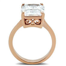 Load image into Gallery viewer, TK1863 - IP Rose Gold(Ion Plating) Stainless Steel Ring with AAA Grade CZ  in Clear