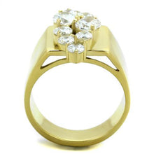 Load image into Gallery viewer, TK1879 - IP Gold(Ion Plating) Stainless Steel Ring with AAA Grade CZ  in Clear