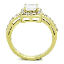 Load image into Gallery viewer, TK1899 - IP Gold(Ion Plating) Stainless Steel Ring with AAA Grade CZ  in Clear