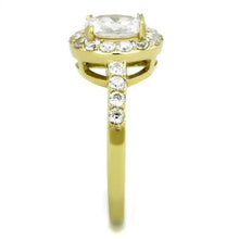 Load image into Gallery viewer, TK1901 - IP Gold(Ion Plating) Stainless Steel Ring with AAA Grade CZ  in Clear