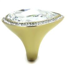 Load image into Gallery viewer, TK1905 - Two-Tone IP Gold (Ion Plating) Stainless Steel Ring with Top Grade Crystal  in Clear