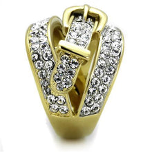 Load image into Gallery viewer, TK1906 - Two-Tone IP Gold (Ion Plating) Stainless Steel Ring with Top Grade Crystal  in Clear