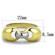 Load image into Gallery viewer, TK1915 - Two-Tone IP Gold (Ion Plating) Stainless Steel Ring with No Stone